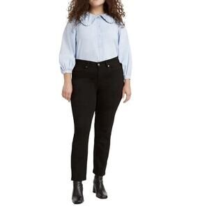 Levis 505 Straight Mid Rise Jeans Black Women’s 16 Short 33X30